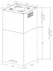 Купольная вытяжка Korting KHA 45970 W Cube RU, белая